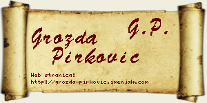 Grozda Pirković vizit kartica